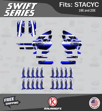 Graphics Kit for STACYC 18E 20E Electric Bike (All Years) Swift-blue