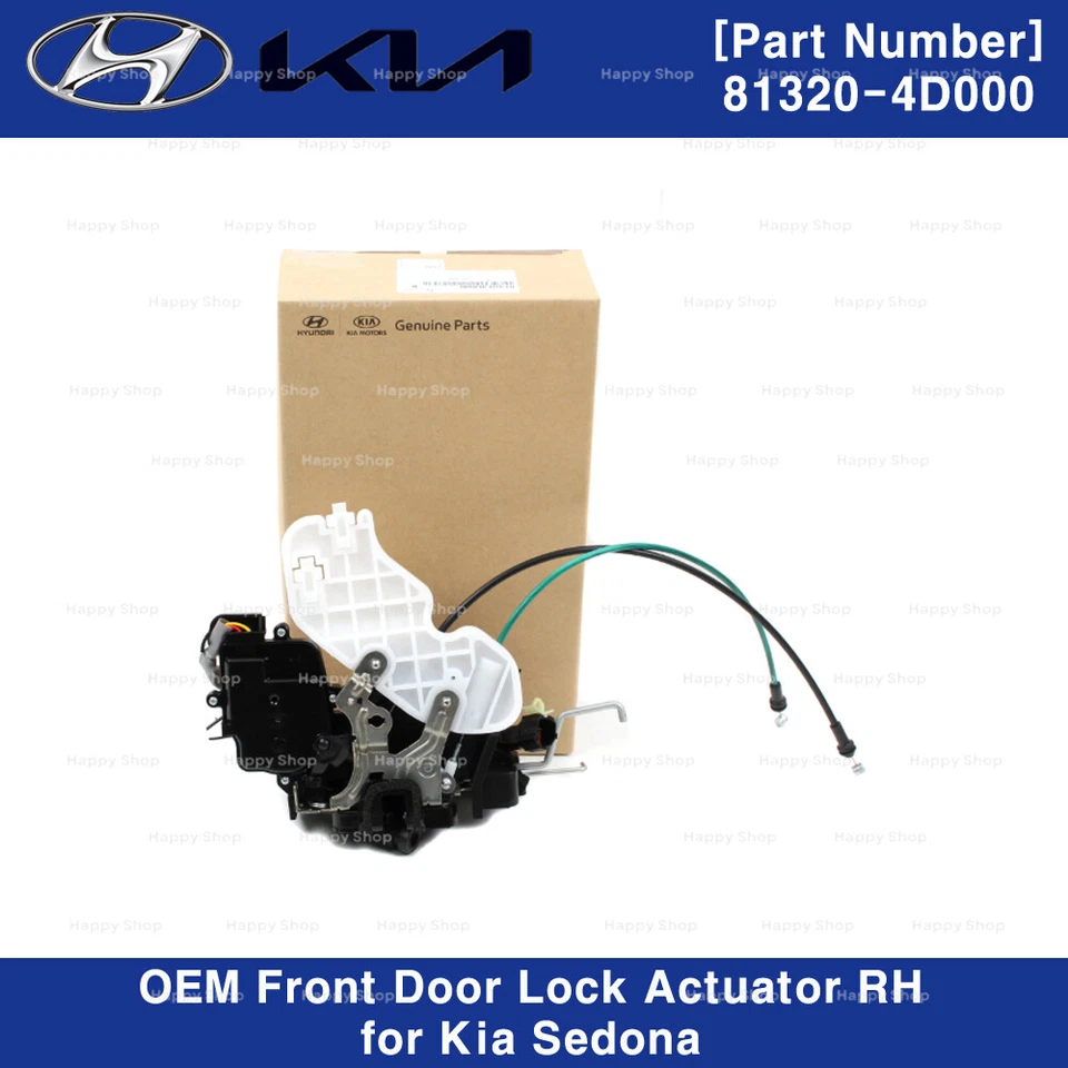 Actuador de cerradura de puerta delantero derecho pasajero OEM 813204D000 para Kia Sedona 07-14 Foto 3 de 4