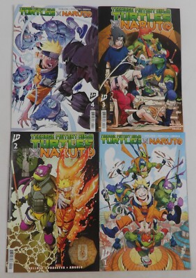 Teenage Mutant Ninja Turtles X Naruto #1-4 VF/NM complete series