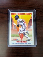Otis Nixon- '92 Score- 1991 Highlight Single Game Stolen Base Leader
