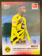 2020 Topps Now Bundesliga # 65 Youssoufa Moukoko First start BVB rookie card RC. rookie card picture