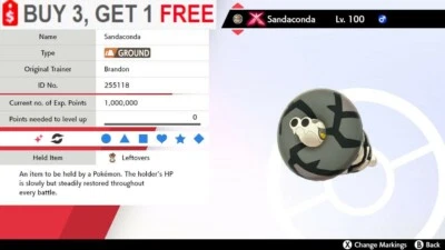 NINTENDO ✨ Shiny Gmax Sandaconda ✨ 6IV Pokemon Sword and Shield 🚀Fast Delivery🚀