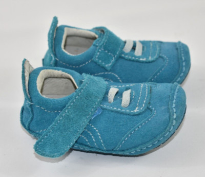 Rileyroos Baby Toddler Walker Sneakers Shoes Teal Blue Suede Leather 3-6 Months