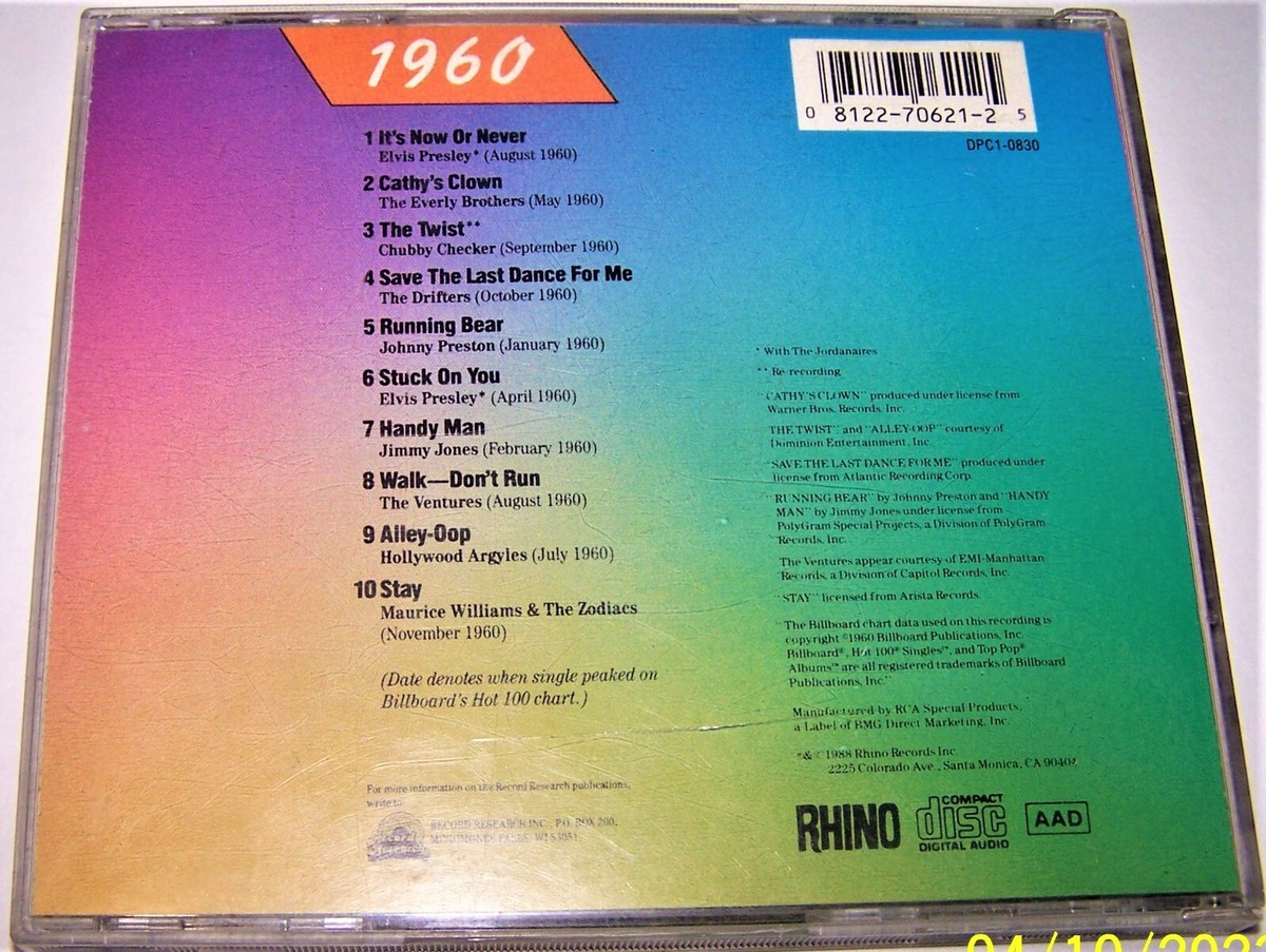 Billboard Top Hits: 1960 | eBay