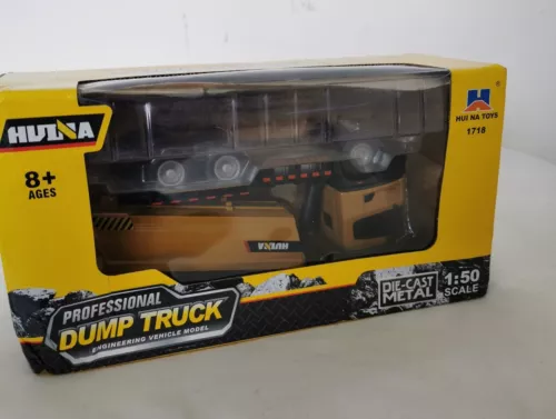 1:50 Huina Metal Dumper Truck Model Alloy Engineering Construction Vehicle Car - Picture 8 of 14