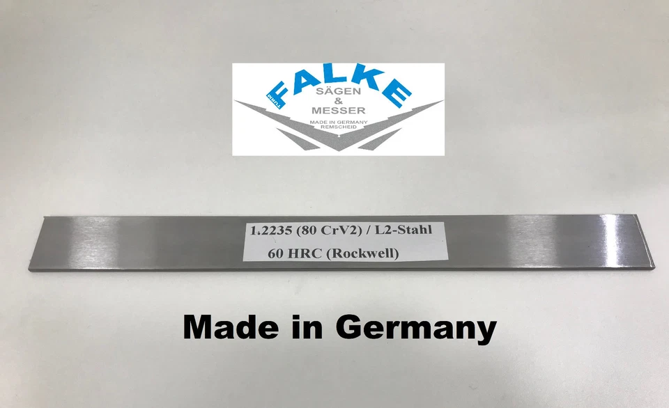 Messerstahl Werkzeugstahl Damast 1.2235 (80 CrV) / Klingenstahl 1000 x 31 x 3 mm
