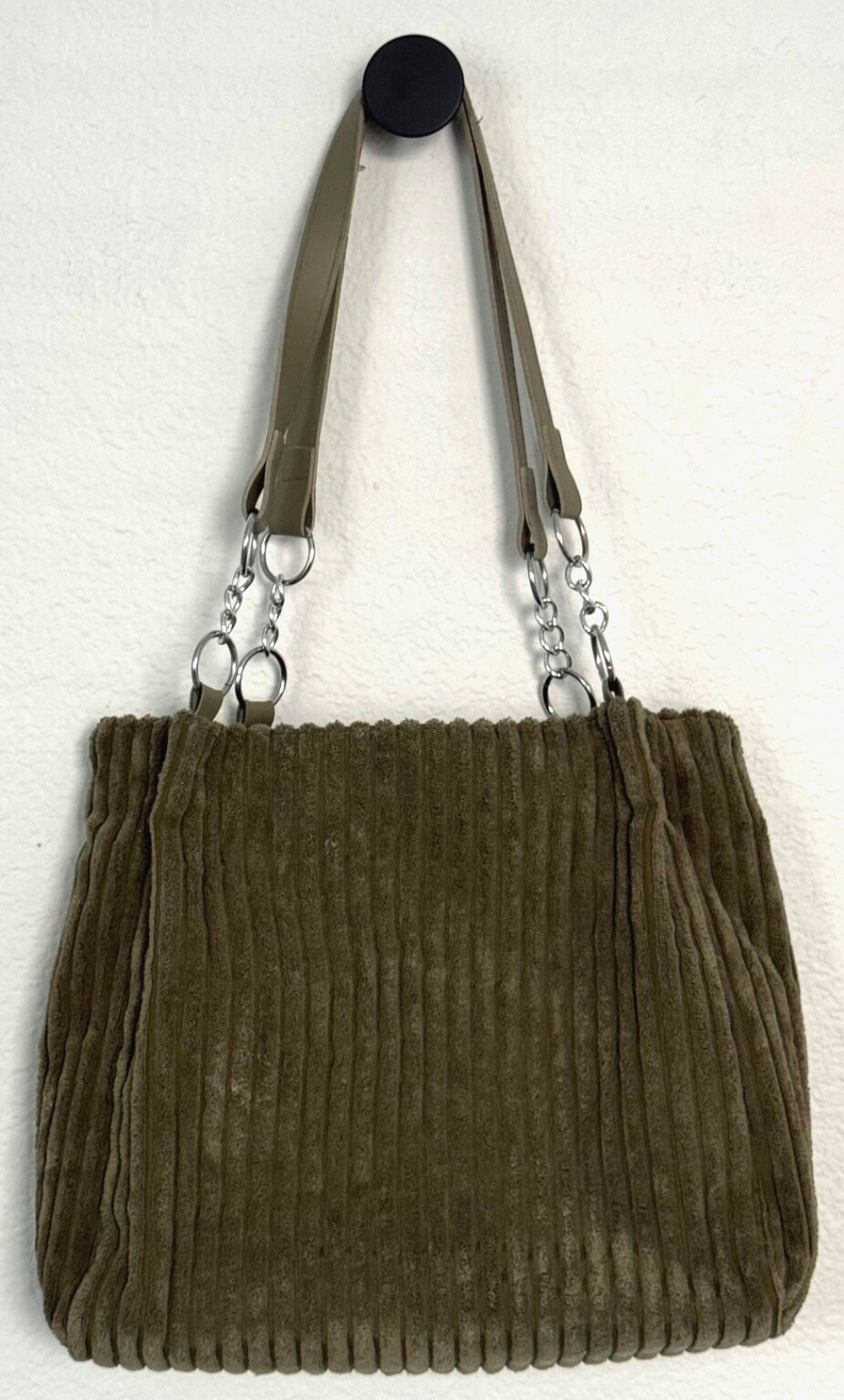 Meiduola YYDS Corduroy Tote Bag Soft Green Ribbed Purse Tote Shoulder Bag thumbnail 4