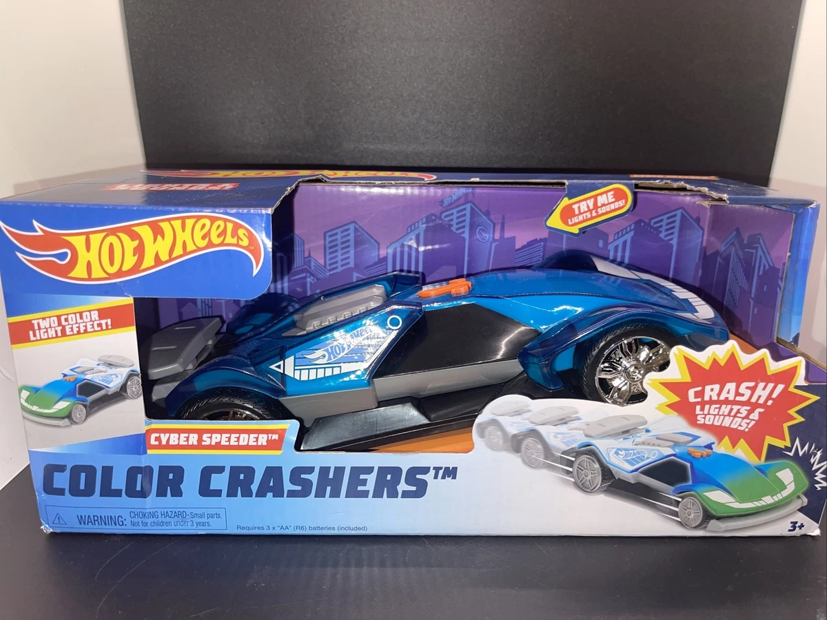 Hot Wheels Color Crashers Cyber Speeder Motorized Toy Vehicle