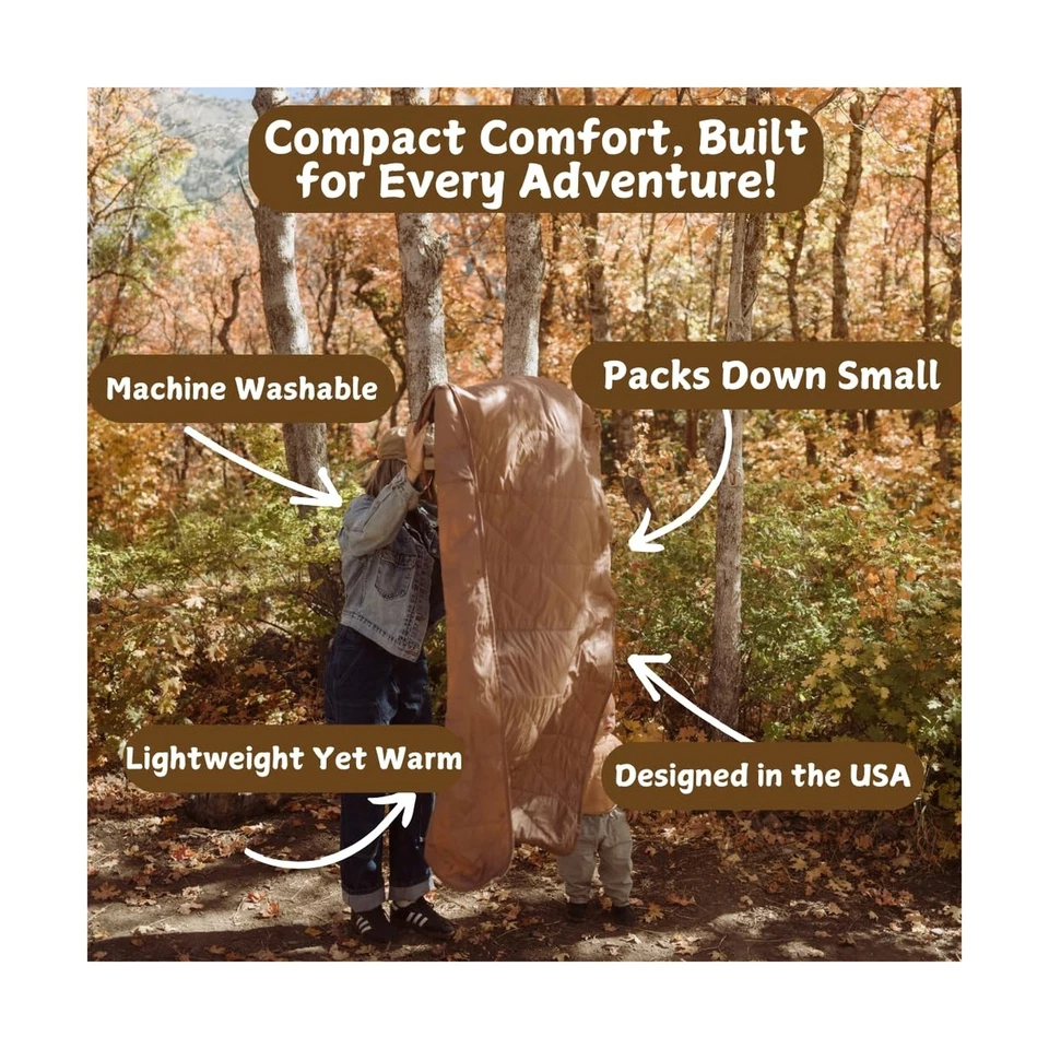 Gravel Layover Travel Blanket – Ultra-Light, Compact Down Alternative for  - Image 3 of 4