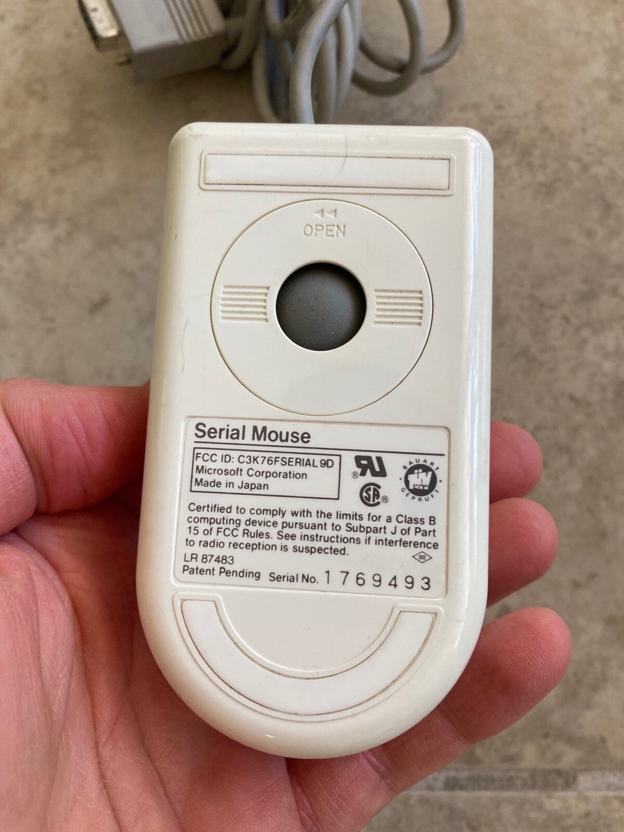 Vintage Microsoft Serial Mouse C3K76FSERIAL9D Made In Japan | eBay