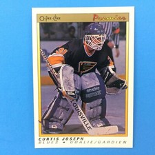 Curtis Joseph 1990-91 O-Pee-Chee Premier Rookie Card #51 NHL St. Louis Blues. rookie card picture