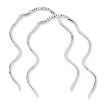 Twists ''Double Drop'' Ohrfäden - massiv 925 Sterling Silber