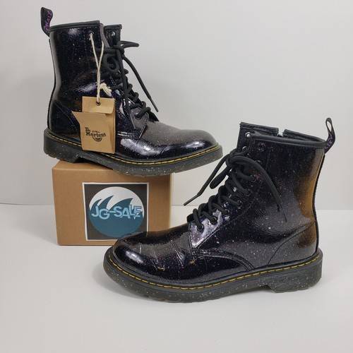 Dr. Martens Girls 1460 Cosmic Glitter Boots Grade-School Purple 5