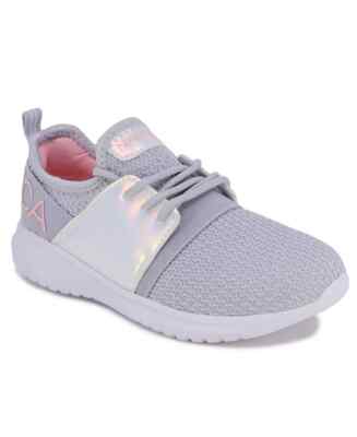 NAUTICA Little Girls Kappil Knit Athletic Lace Up Sneaker Gray