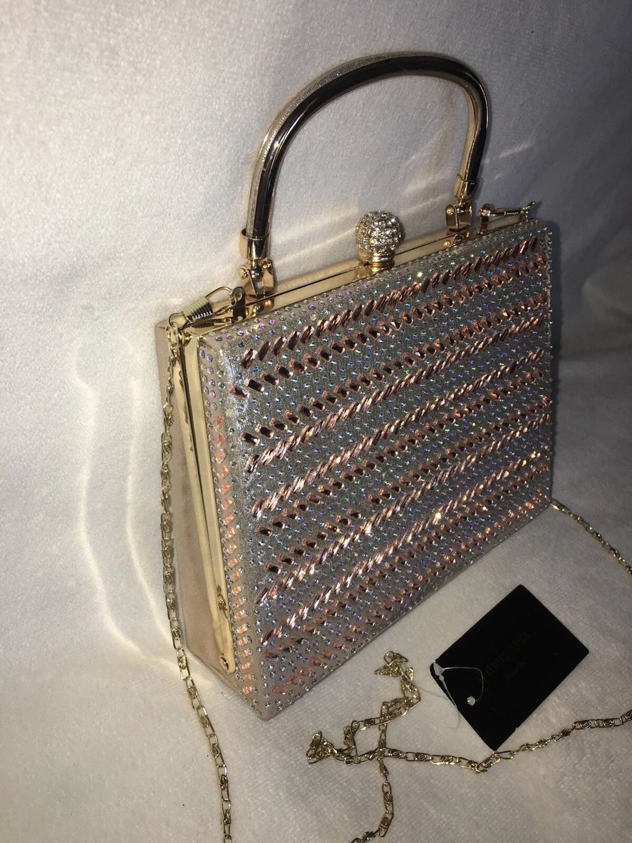 Champagne gold clutch clearance purse