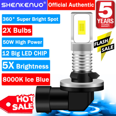 2 8000K LED light bulbs for John Deere Tractor 3320, 3520, 3720, 4320, 4520: USA