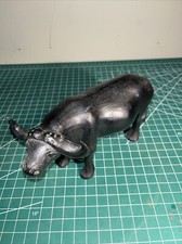 Hand Carved Wooden Water Buffalo Figurine Art Sculpture