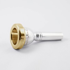 Genuine BuzzRite Large Shank 24K Gold Rim  Cup Trombone Mouthpiece, 6-1/2AL