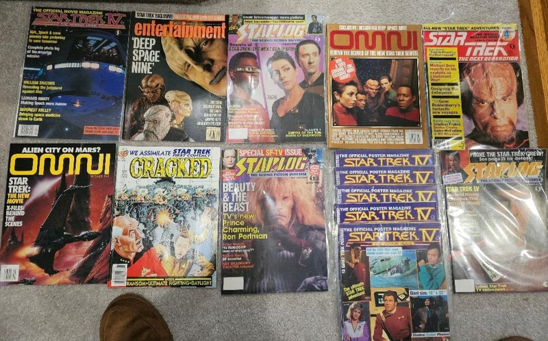 STAR TREK MAGAZINES (14) STARLOG, OMNI, MOVIE MAGS, ENTERTAINMENT, CRACKED