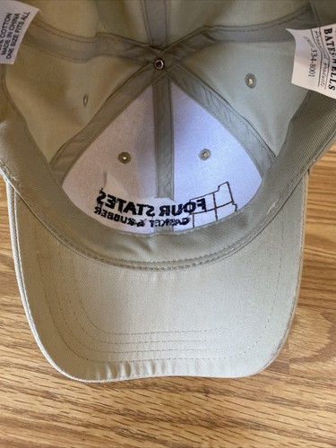 Four States Gasket & Rubber Baseball Cap Hat OSFM Strapback Beige - Picture 3 of 9