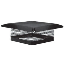 13 In. X 13 In. Galvanized Steel Fixed Chimney Cap in Black Free Shipping New