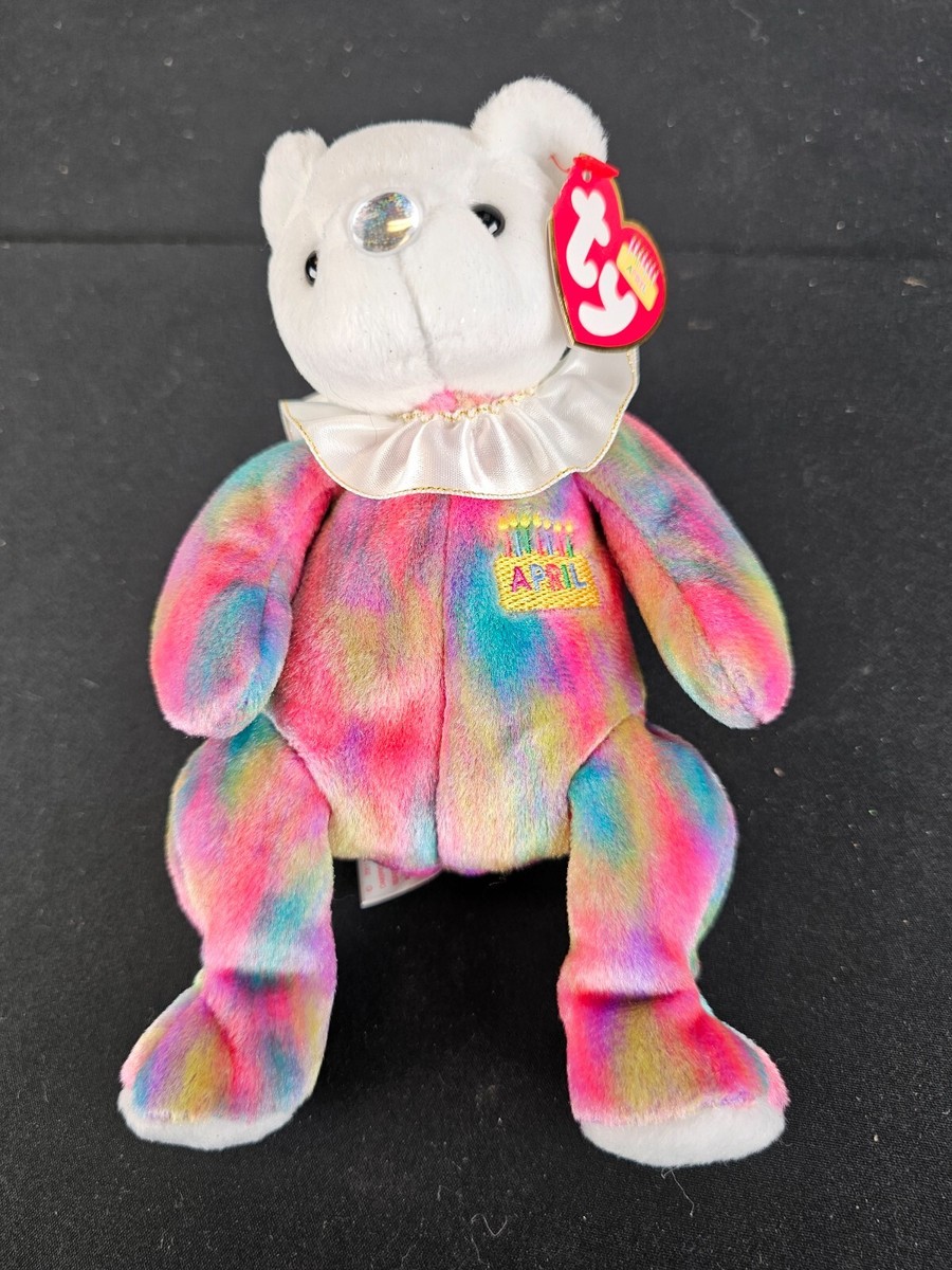 Ty Beanie Baby - APRIL the Birthday Bear (7.5 Inch) MINT with MINT