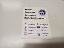 RS20 East Coast Conference 1985/86 Men's Basketball Pocket Schedule - Budweiser