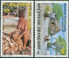 French Polynesia 1989 Sc#505-506,SG555-556 Copra Production set MNH