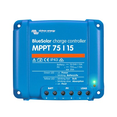 Victron BlueSolar MPPT 75/15 15A Solarladeregler Solarmodule bis 75V