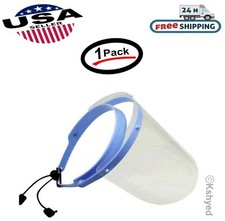 Anti-Fog Full Face Shield 1 Frame w/ 10 Plastic Protective mask Transparent- New