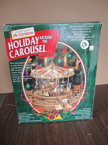 Vintage Mr. Christmas Holiday Around The Carousel Musical - Picture 15 of 17
