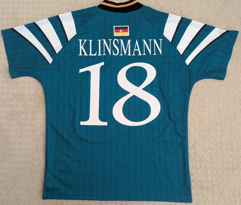 1996 Adidas Originals GERMANY Away Green Jürgen Klinsmann #18