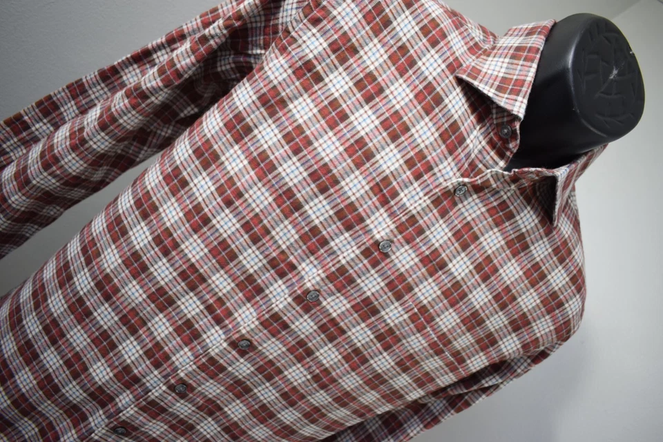 Bobby Jones 1930 Plaid Button Up Dress Shirt Long Sleeve Front Pocket Men Medium - Image 4 of 4