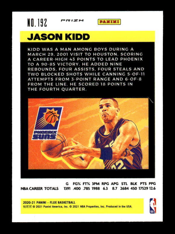 【ad】 2020-21 Panini Flux Factory Set Pulsar #192 Jason Kidd - NM-MT | eBay