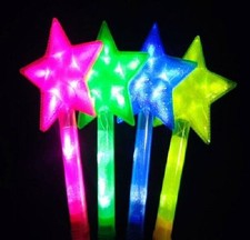 STAR GLOW WAND CHOOSE 4 COLORS 4 PARTIES, 4th of July, HALLOWEEN SNAP SHAKE 13"