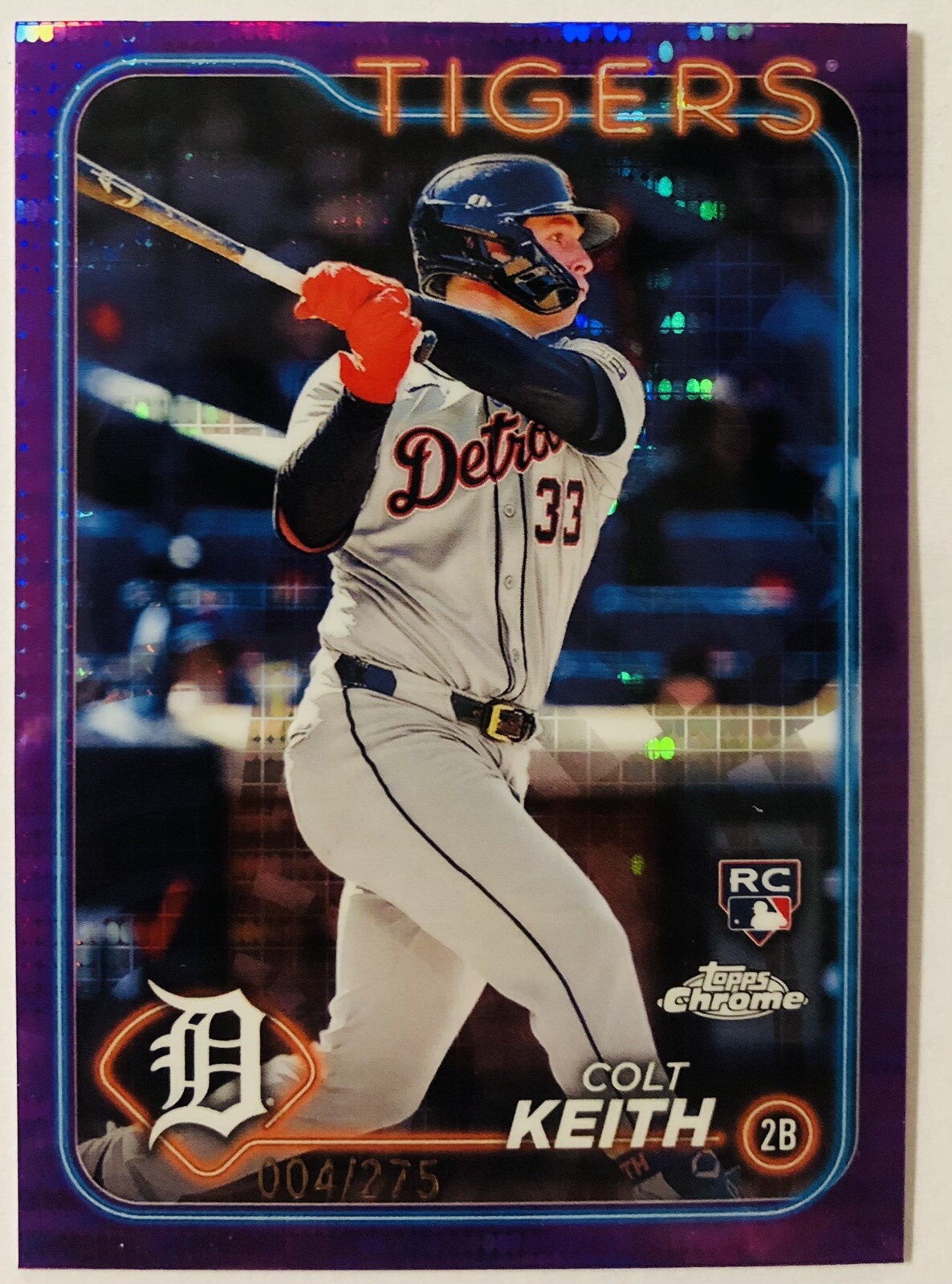 2024 Topps Chrome - Purple Sonar Refractor #2 Colt Keith /275 (RC)