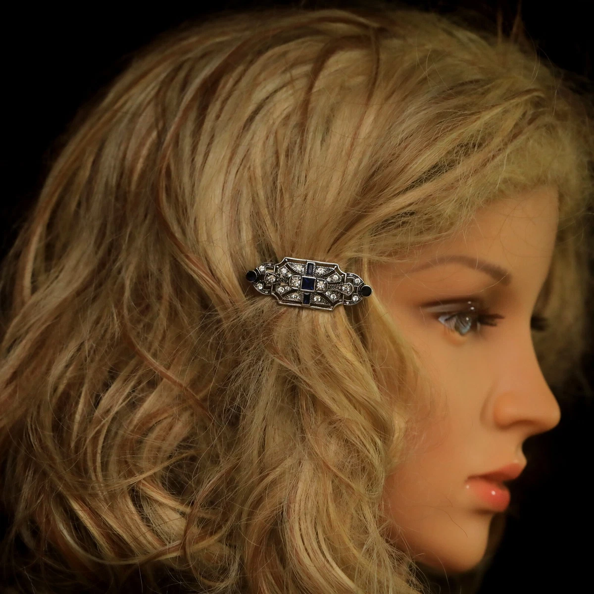 Fermaglio per capelli + molletta con strass - NERO - Kiabi - 3.50