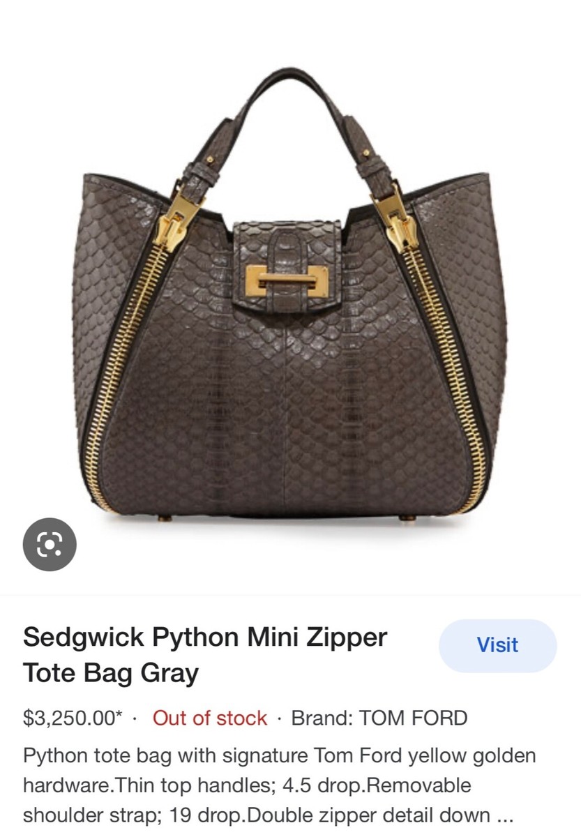 Tom Ford Sedgwick Python Zipper Bag | eBay