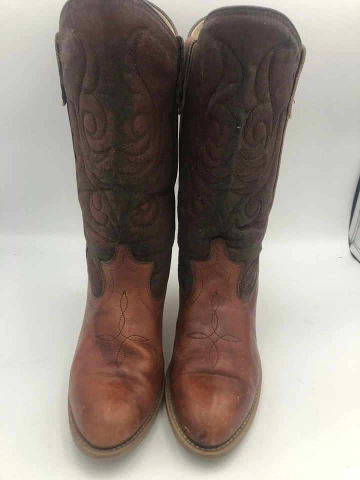 Botas vintage Dingo American de cuero marrón para mujer 8,5 Western Cowboy Foto 2 de 4