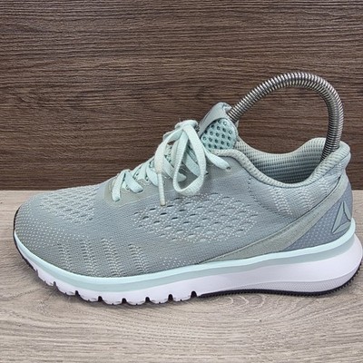 Reebok Print Run Smooth Ultraknit Gr. UK 4,5 Laufschuhe blau grau Turnschuhe 