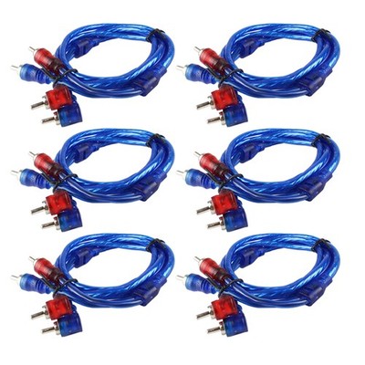 6PCS 2-RCA to 2-RCA Stereo Interconnect Cable Audio Patch Male Wire Cord L/R 3FT