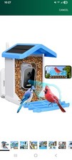 Smart AI Recognition Bird Feeder In - White  Blue