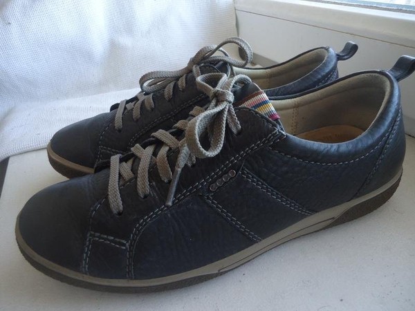 Women Ecco Heels Black Leather 38 #3S4W