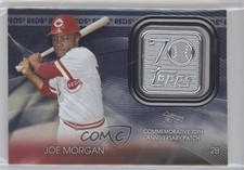2021 Topps 70th Anniversary Manufactured Logo Blue Joe Morgan Patch HOF 0l2