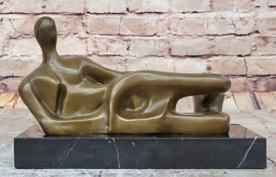 Brutalist Bronze Sculpture of Human Figure after Moore Dali Picasso Figure Gift
