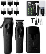 Play Barber Hair Clippers for Men 7500 RPM with Rubber Grips Blackout 3 Set