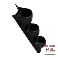 Universal Fitment Black Triple Pillar Gauge Pod Holder - Fits Any Make/Model