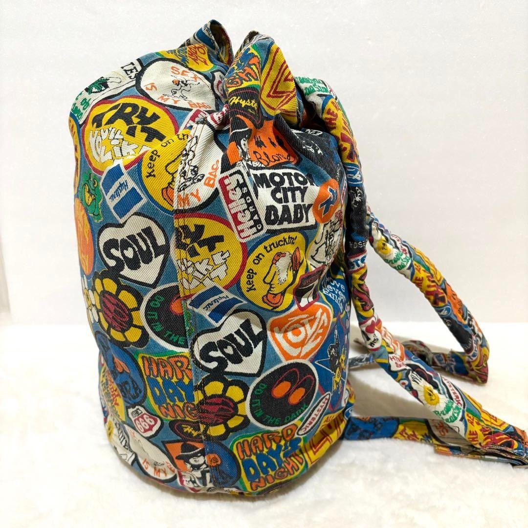 Hysteric Glamour Patchwork Logo Drawstring Backpa… - image 5