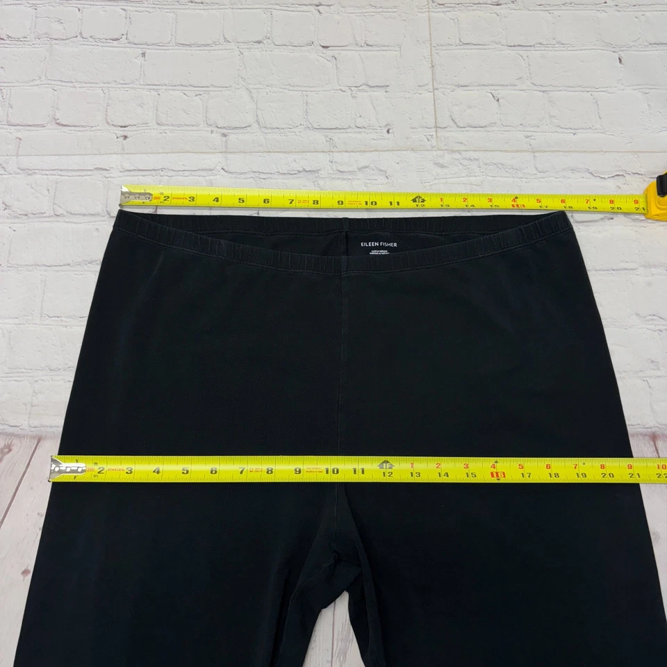 Eileen Fisher Women Pull On Ankle Leggings Size 1X Black Stretch C047 -2 - Image 3 of 4