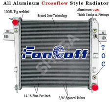 3 Row Aluminum Radiator fit 2002-2006 Jeep Liberty 3.7L V6 2005 2003 2004